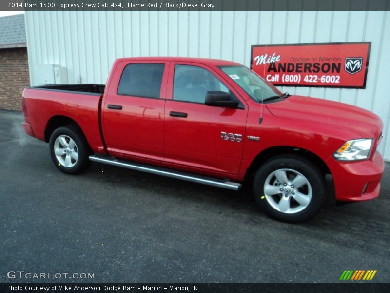 Flame Red / Black/Diesel Gray 2014 Ram 1500 Express Crew Cab 4x4