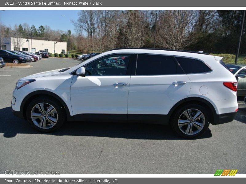 Monaco White / Black 2013 Hyundai Santa Fe Limited