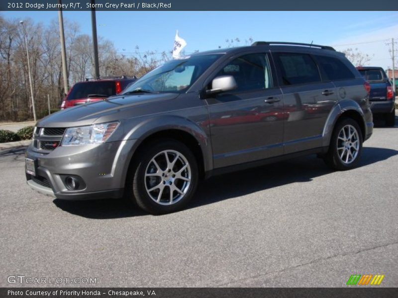 Storm Grey Pearl / Black/Red 2012 Dodge Journey R/T