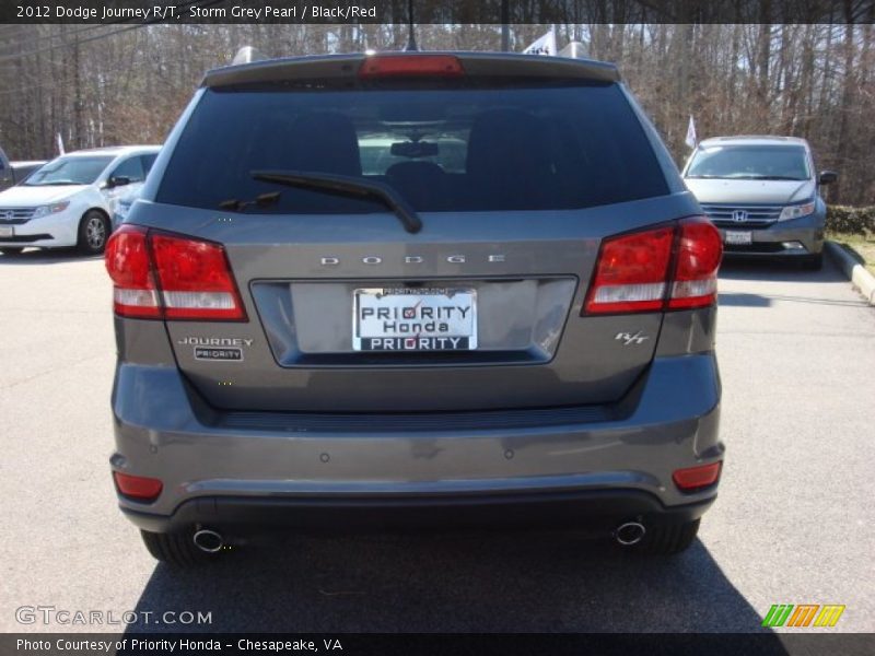 Storm Grey Pearl / Black/Red 2012 Dodge Journey R/T