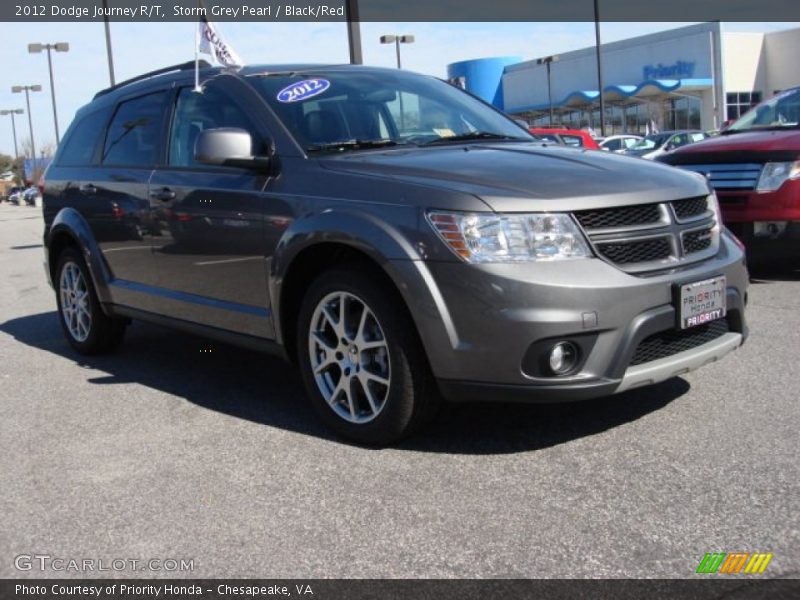 Storm Grey Pearl / Black/Red 2012 Dodge Journey R/T