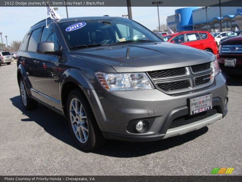 Storm Grey Pearl / Black/Red 2012 Dodge Journey R/T