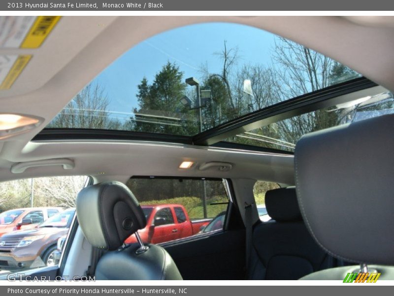 Monaco White / Black 2013 Hyundai Santa Fe Limited