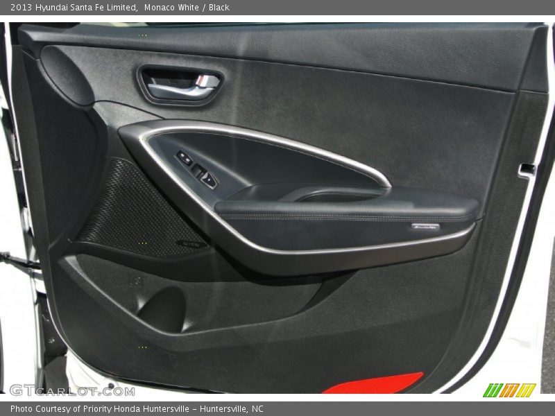 Monaco White / Black 2013 Hyundai Santa Fe Limited