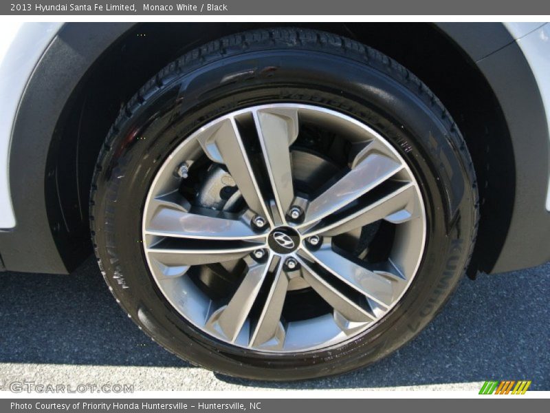 Monaco White / Black 2013 Hyundai Santa Fe Limited