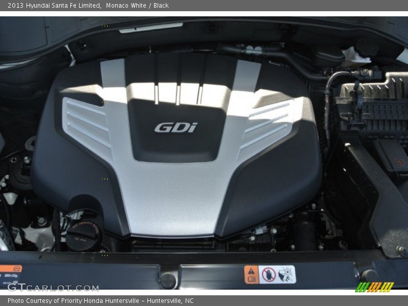 Monaco White / Black 2013 Hyundai Santa Fe Limited