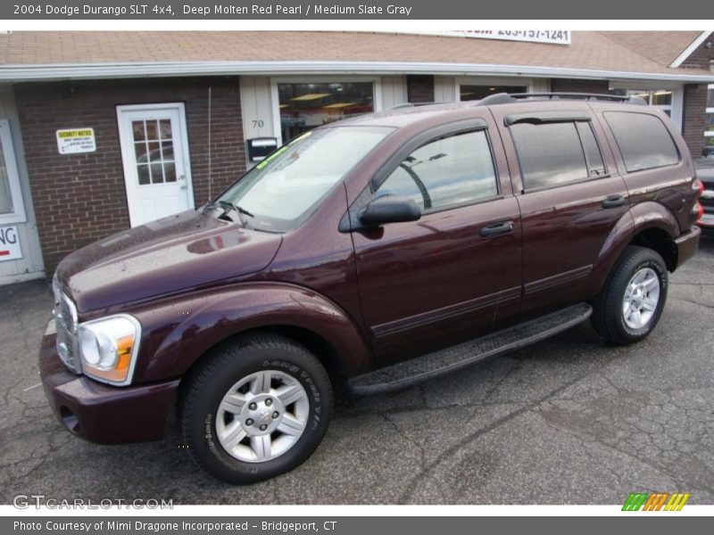 Deep Molten Red Pearl / Medium Slate Gray 2004 Dodge Durango SLT 4x4
