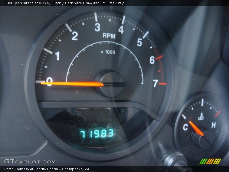 Black / Dark Slate Gray/Medium Slate Gray 2008 Jeep Wrangler X 4x4