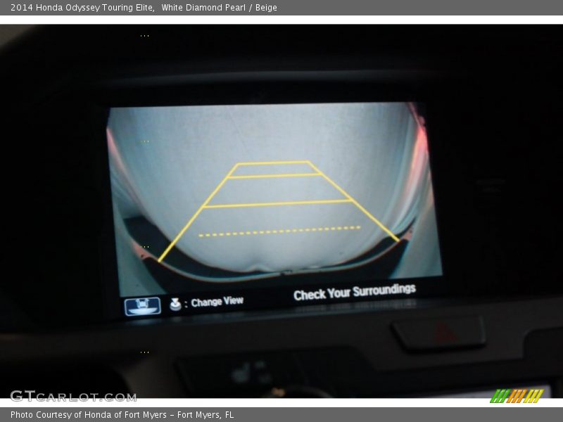 White Diamond Pearl / Beige 2014 Honda Odyssey Touring Elite