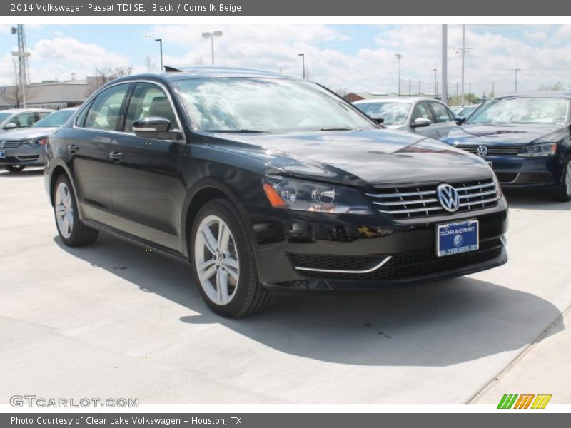 Black / Cornsilk Beige 2014 Volkswagen Passat TDI SE