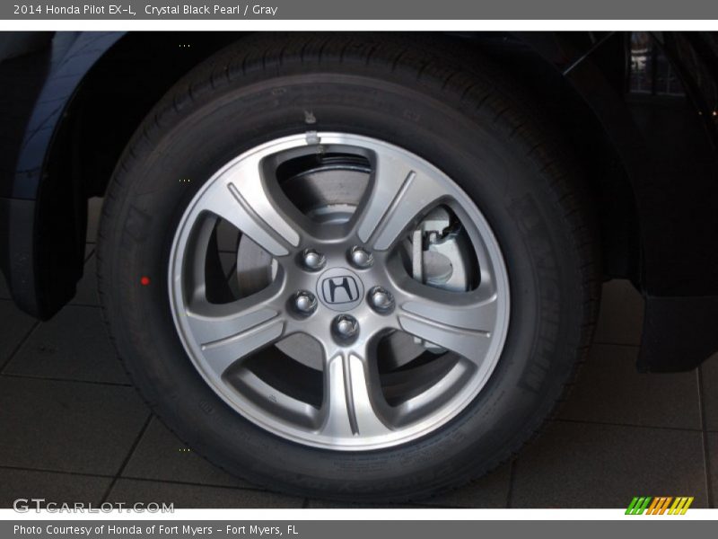 Crystal Black Pearl / Gray 2014 Honda Pilot EX-L