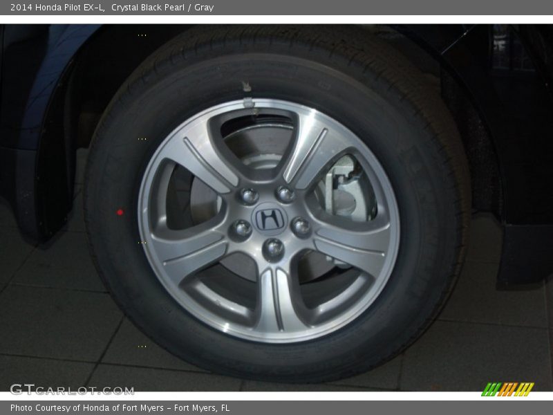 Crystal Black Pearl / Gray 2014 Honda Pilot EX-L