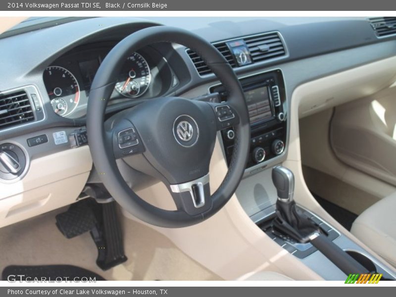 Black / Cornsilk Beige 2014 Volkswagen Passat TDI SE