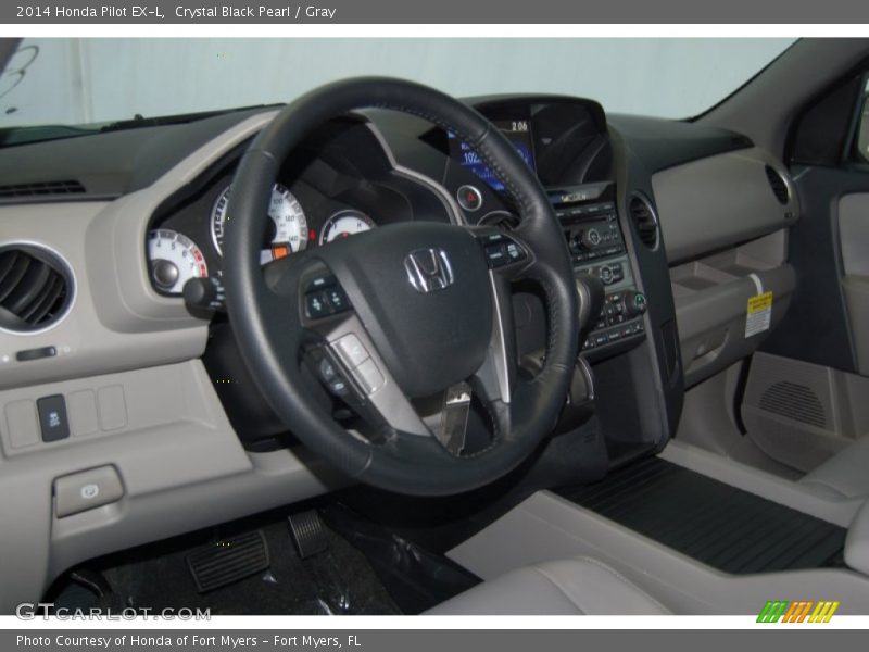 Crystal Black Pearl / Gray 2014 Honda Pilot EX-L