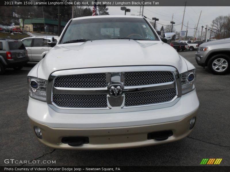 Bright White / Longhorn Black/Cattle Tan 2013 Ram 1500 Laramie Longhorn Crew Cab 4x4