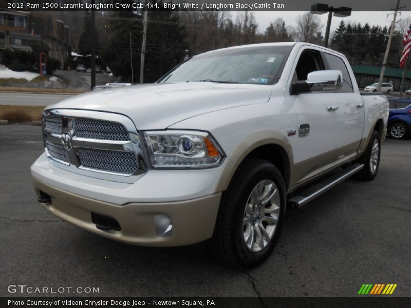 Bright White / Longhorn Black/Cattle Tan 2013 Ram 1500 Laramie Longhorn Crew Cab 4x4