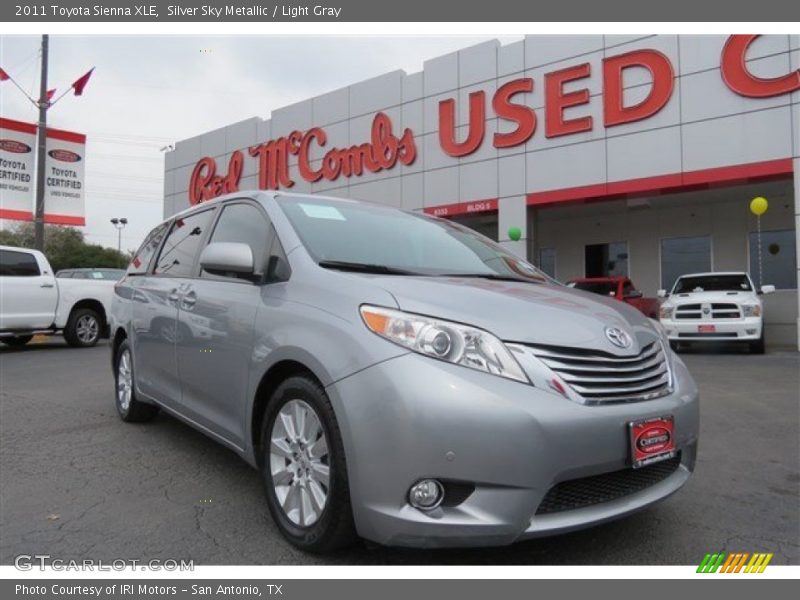 Silver Sky Metallic / Light Gray 2011 Toyota Sienna XLE