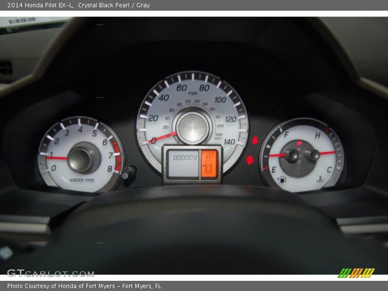 Crystal Black Pearl / Gray 2014 Honda Pilot EX-L