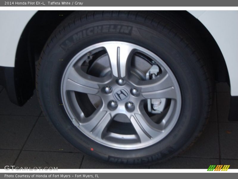Taffeta White / Gray 2014 Honda Pilot EX-L