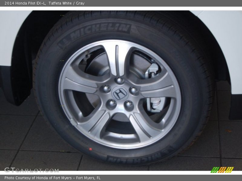 Taffeta White / Gray 2014 Honda Pilot EX-L