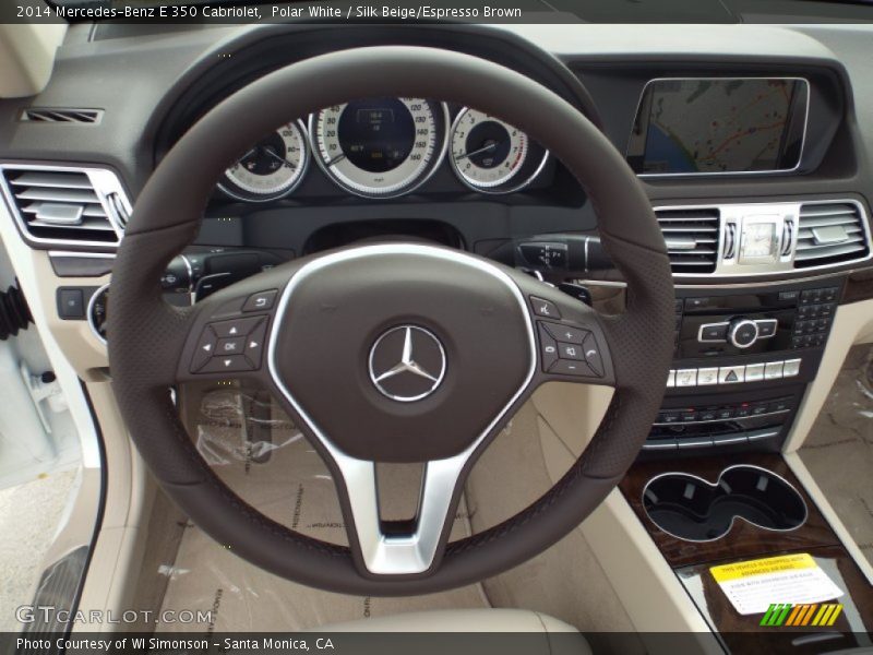 Polar White / Silk Beige/Espresso Brown 2014 Mercedes-Benz E 350 Cabriolet