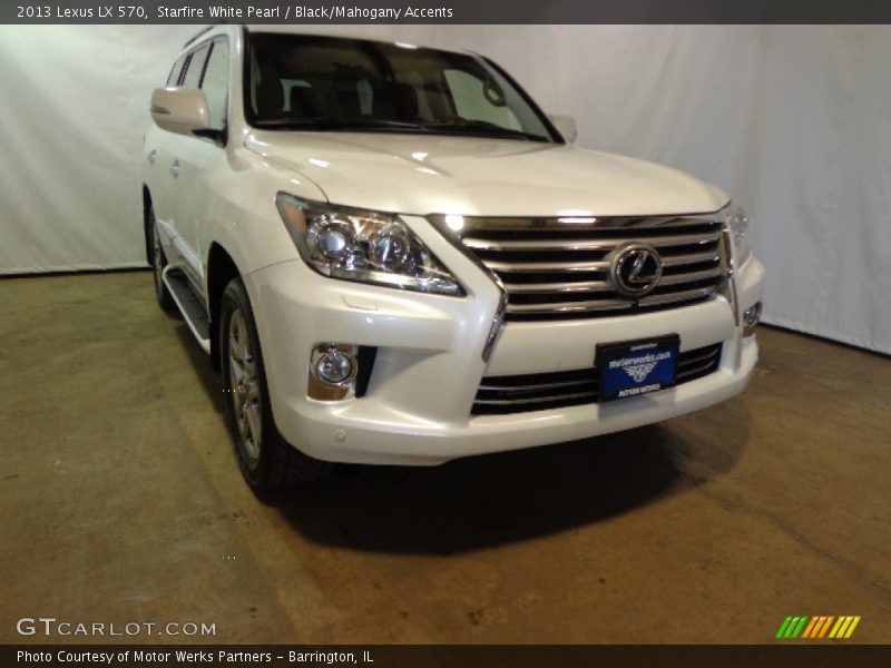 Starfire White Pearl / Black/Mahogany Accents 2013 Lexus LX 570