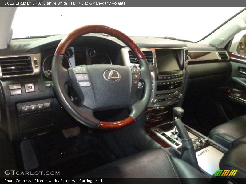 Starfire White Pearl / Black/Mahogany Accents 2013 Lexus LX 570