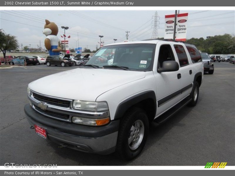 Summit White / Graphite/Medium Gray 2002 Chevrolet Suburban 1500 LT