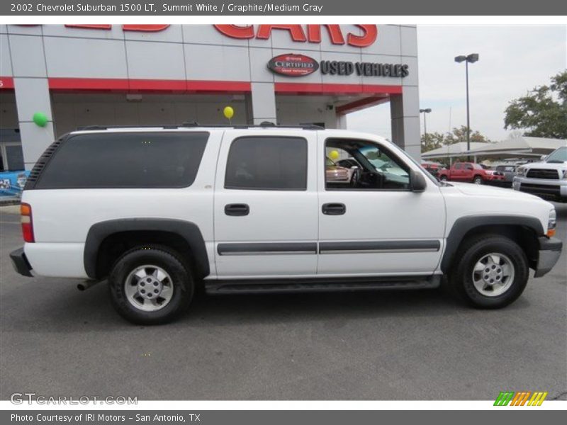 Summit White / Graphite/Medium Gray 2002 Chevrolet Suburban 1500 LT