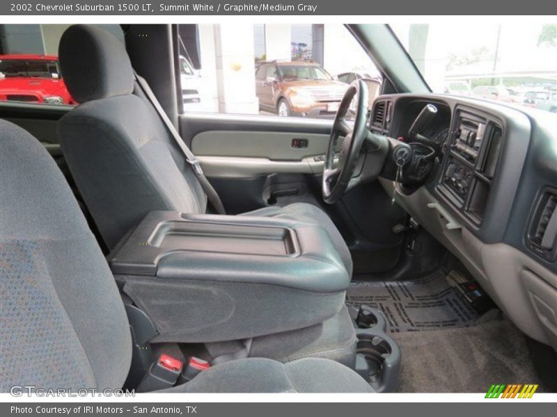 Summit White / Graphite/Medium Gray 2002 Chevrolet Suburban 1500 LT
