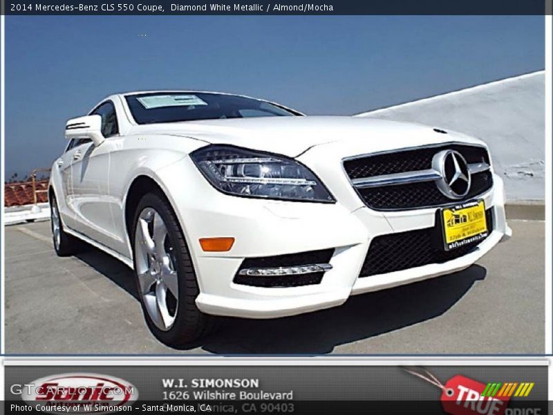 Diamond White Metallic / Almond/Mocha 2014 Mercedes-Benz CLS 550 Coupe