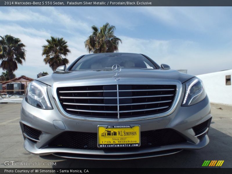 Paladium Silver Metallic / Porcelain/Black Exclusive 2014 Mercedes-Benz S 550 Sedan