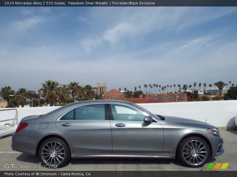 Paladium Silver Metallic / Porcelain/Black Exclusive 2014 Mercedes-Benz S 550 Sedan