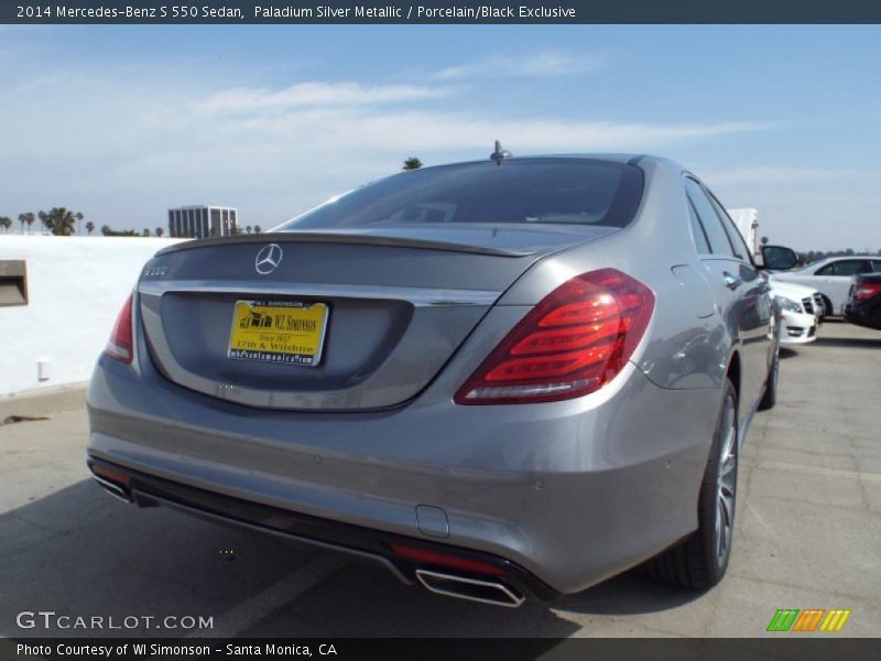 Paladium Silver Metallic / Porcelain/Black Exclusive 2014 Mercedes-Benz S 550 Sedan