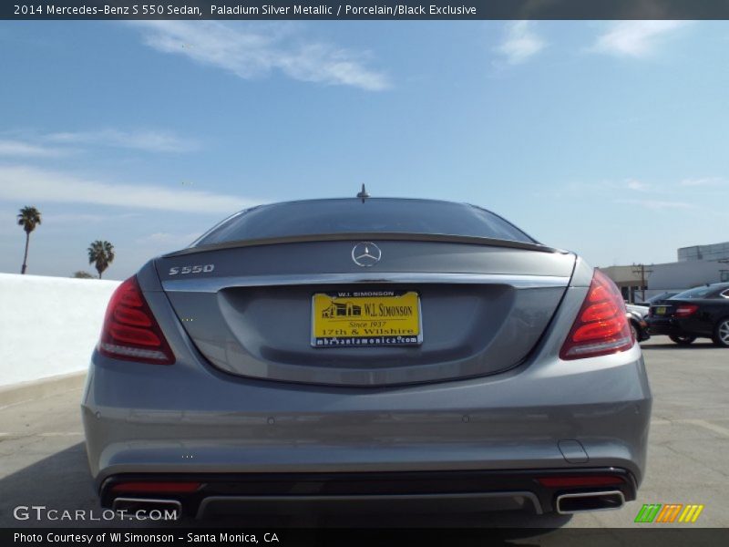 Paladium Silver Metallic / Porcelain/Black Exclusive 2014 Mercedes-Benz S 550 Sedan