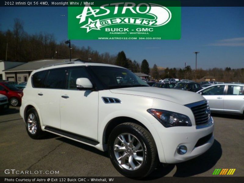 Moonlight White / Wheat 2012 Infiniti QX 56 4WD