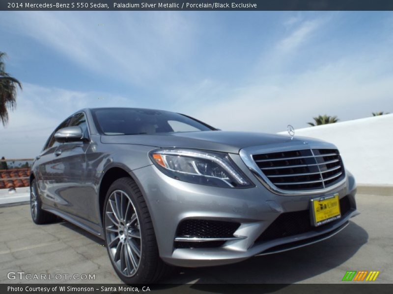 Paladium Silver Metallic / Porcelain/Black Exclusive 2014 Mercedes-Benz S 550 Sedan