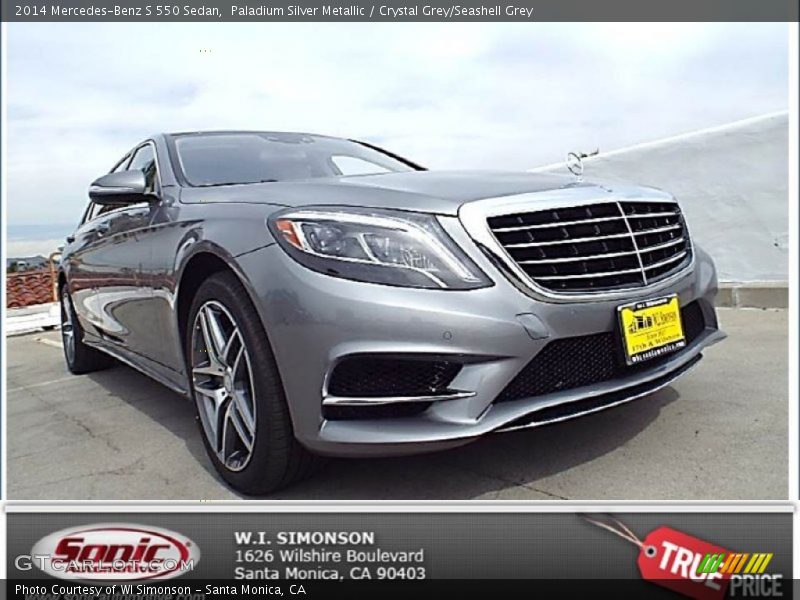 Paladium Silver Metallic / Crystal Grey/Seashell Grey 2014 Mercedes-Benz S 550 Sedan