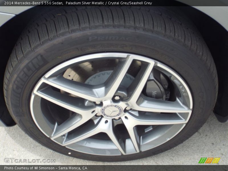 Paladium Silver Metallic / Crystal Grey/Seashell Grey 2014 Mercedes-Benz S 550 Sedan