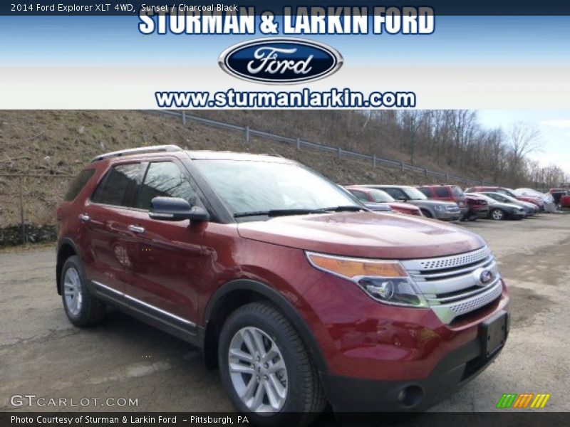 Sunset / Charcoal Black 2014 Ford Explorer XLT 4WD
