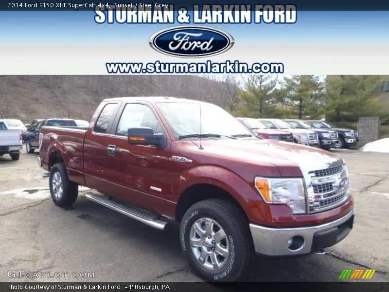 Sunset / Steel Grey 2014 Ford F150 XLT SuperCab 4x4