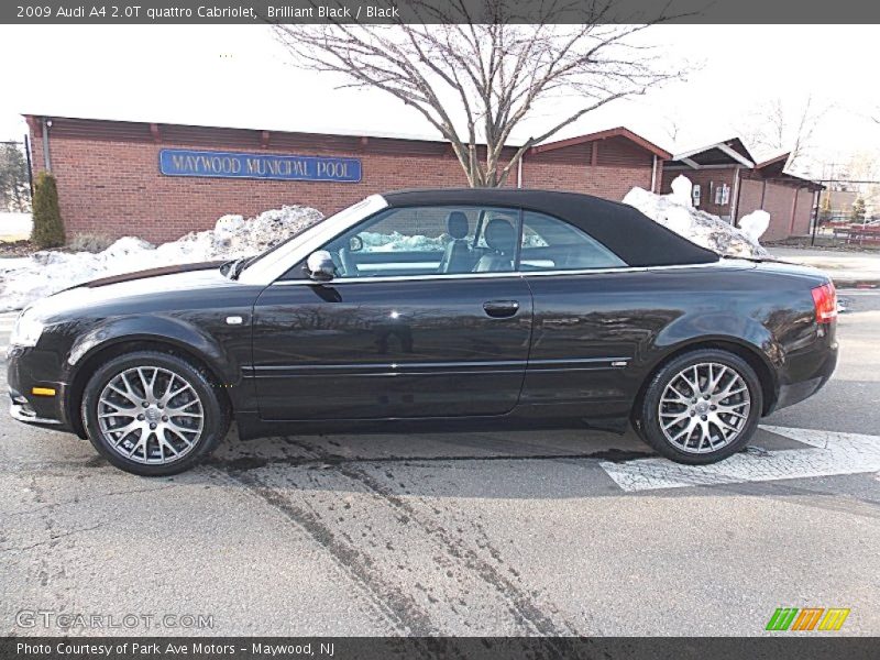 Brilliant Black / Black 2009 Audi A4 2.0T quattro Cabriolet