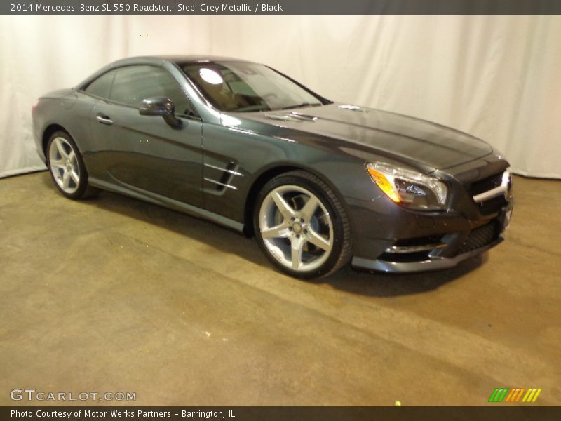 Steel Grey Metallic / Black 2014 Mercedes-Benz SL 550 Roadster