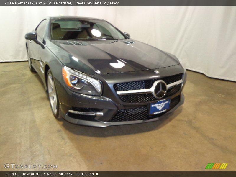 Steel Grey Metallic / Black 2014 Mercedes-Benz SL 550 Roadster