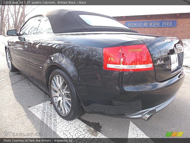 Brilliant Black / Black 2009 Audi A4 2.0T quattro Cabriolet