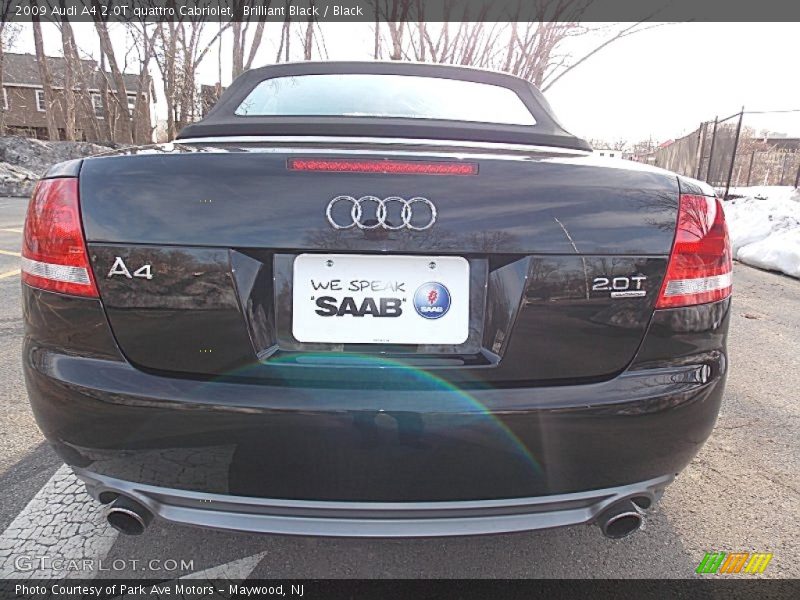 Brilliant Black / Black 2009 Audi A4 2.0T quattro Cabriolet