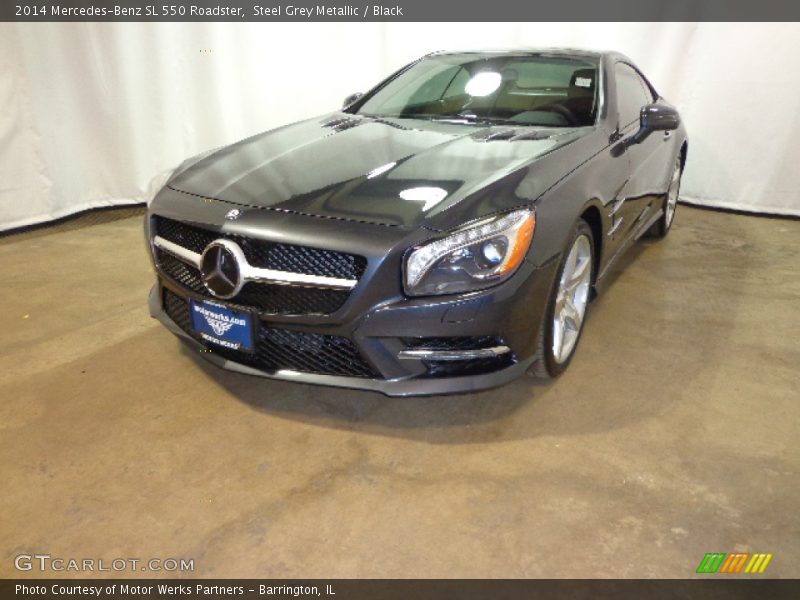 Steel Grey Metallic / Black 2014 Mercedes-Benz SL 550 Roadster