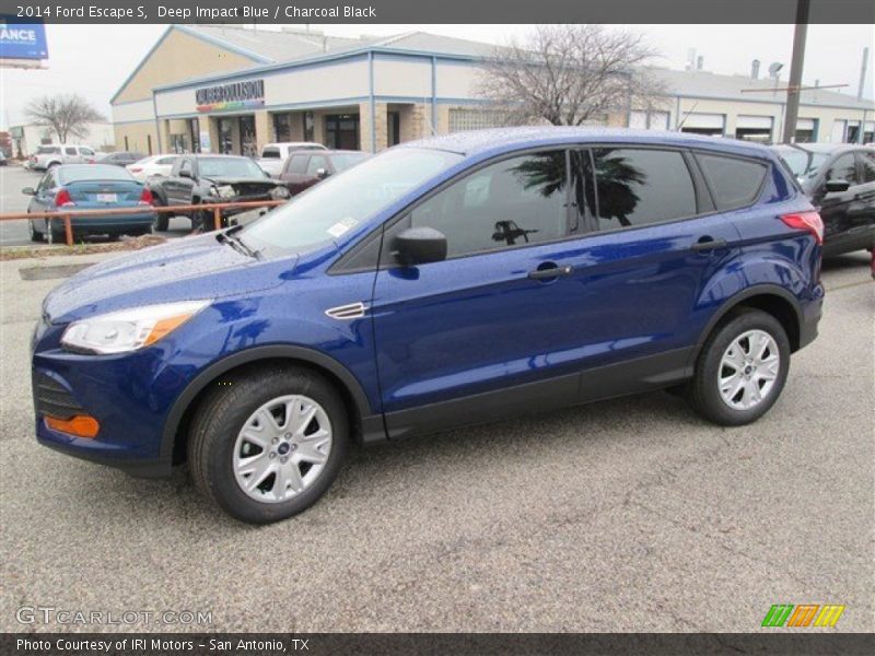 Deep Impact Blue / Charcoal Black 2014 Ford Escape S
