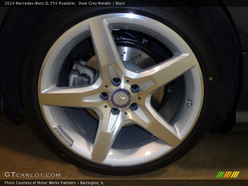 Steel Grey Metallic / Black 2014 Mercedes-Benz SL 550 Roadster