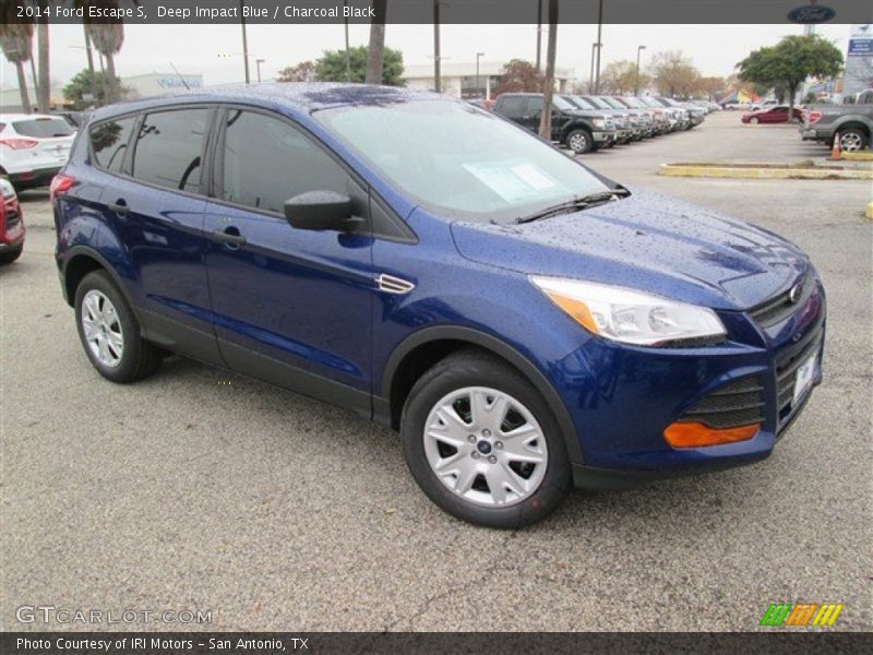 Deep Impact Blue / Charcoal Black 2014 Ford Escape S